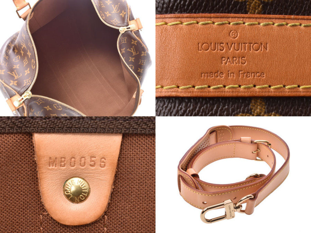 Louis Vuitton Brown Bag Leather Keepall Strap Boston Monogram - Picture 9 of 9